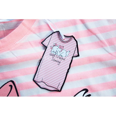 【プライマーク】PRIMARK x DISNEY　マリーちゃんボーダーロングカットソー
