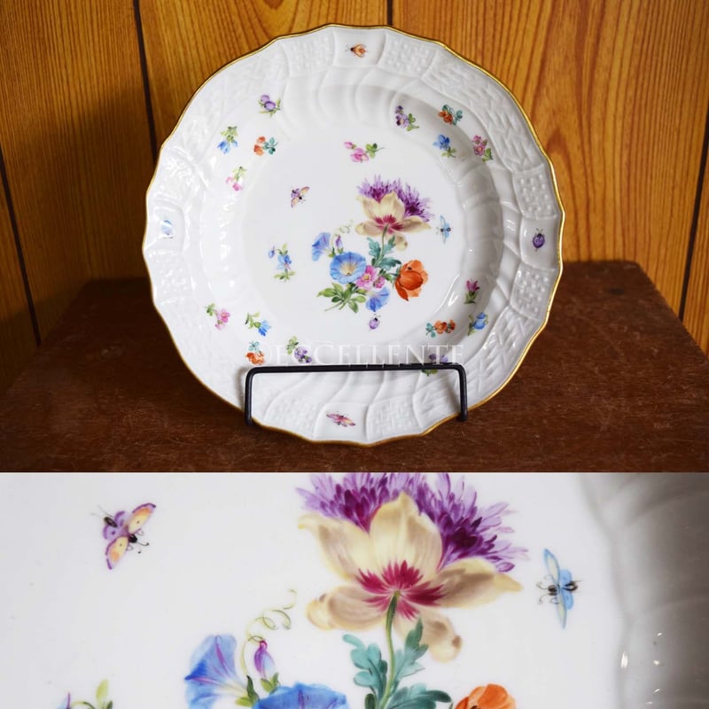 アンティーク洋食器】【マイセン】【アールヌーボー】ディナープレート