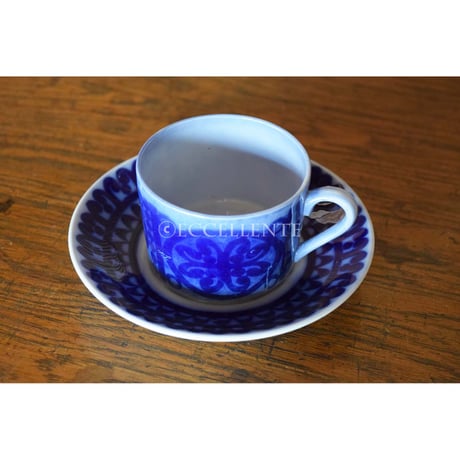 【北欧ヴィンテージ】【グスタフスベリ】【スティグ・リンドベリ】ブローヒューサル　コーヒーカップ＆ソーサー