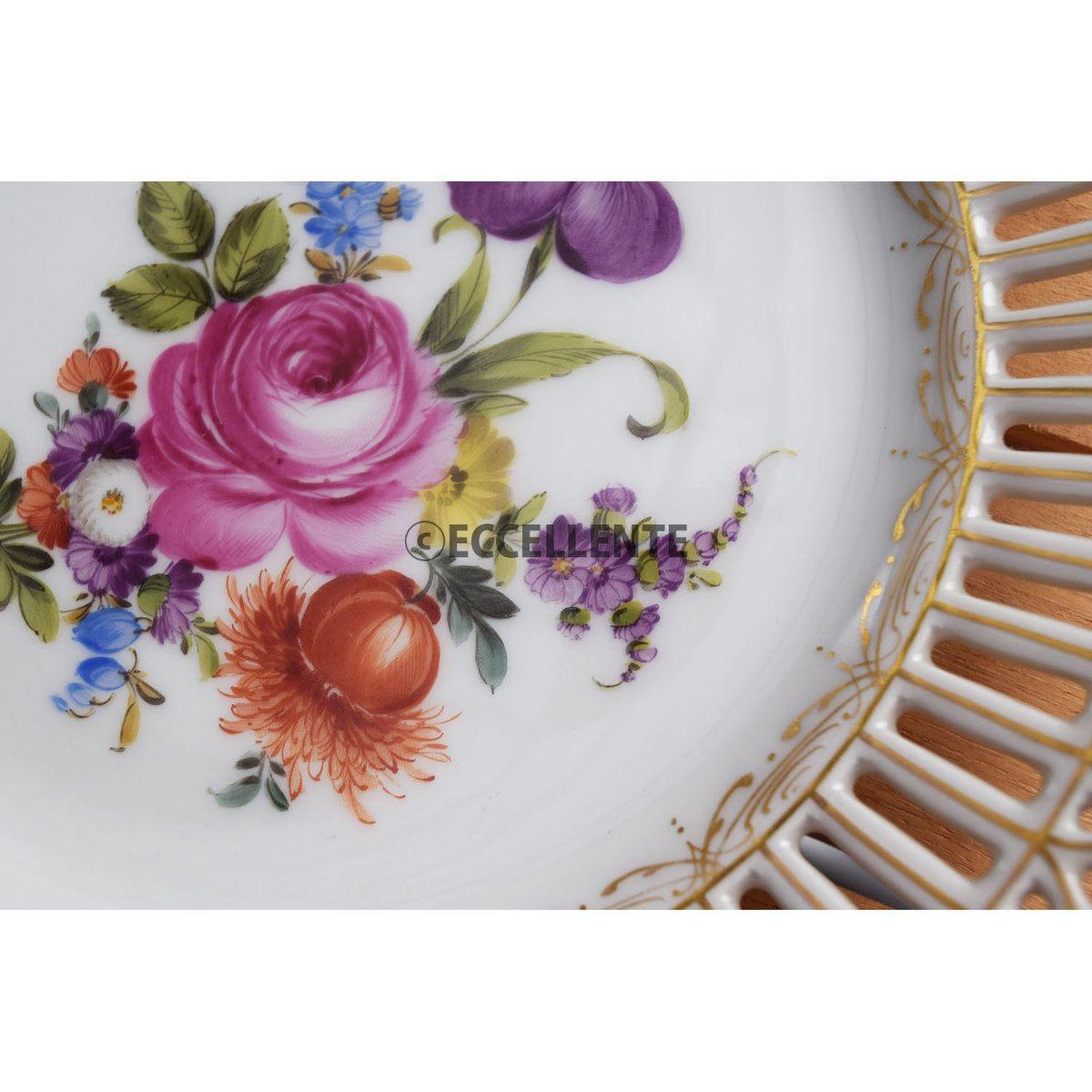 アンティーク洋食器】【カール・ティーメ工房】ハンドペイント 金彩