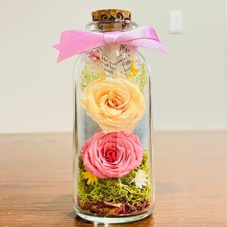 Bottle flower mini pink×orange