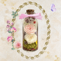 Bottle flower mini pink×white