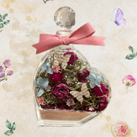 Botanical Heart Bottle flower Pink