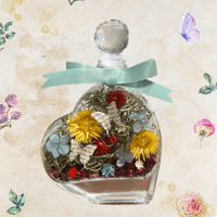 Botanical Heart Bottle flower YELLOW