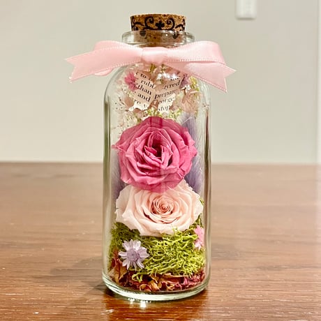 Bottle flower mini pink×momo