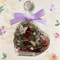Botanical Heart Bottle flower PURPLE