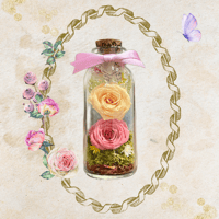 Bottle flower mini pink×orange