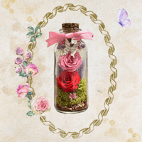 Bottle flower mini pink×red