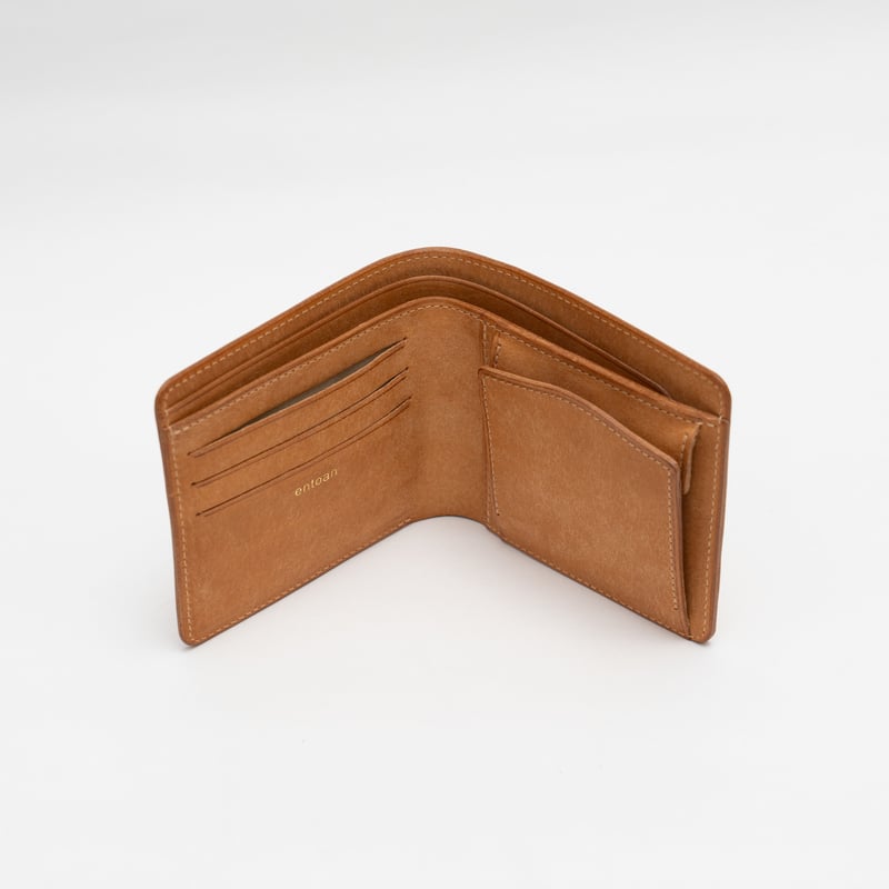 【美品】entoan マスタード half wallet ハーフウォレット half wallet（ナチュラル） | entoan web store