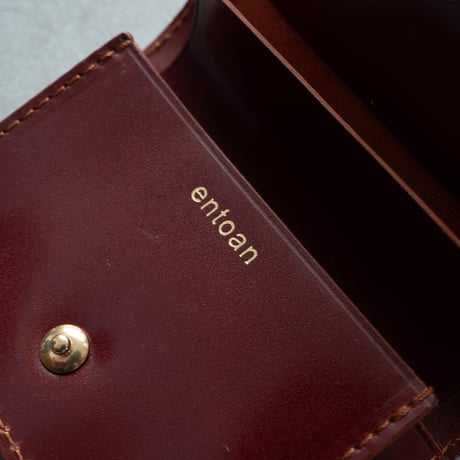 Mini wallet / cordovan BURGUNDY