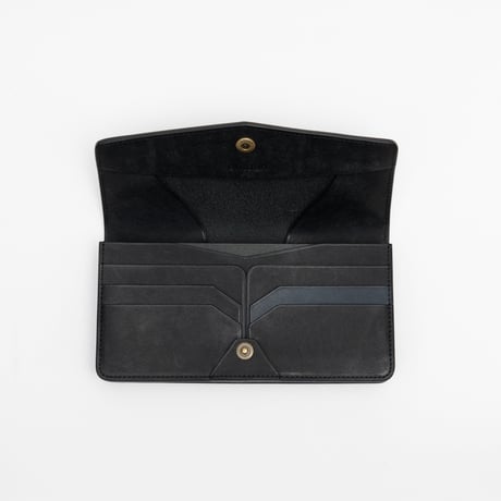 combination long wallet（ブラック×ネイビー）