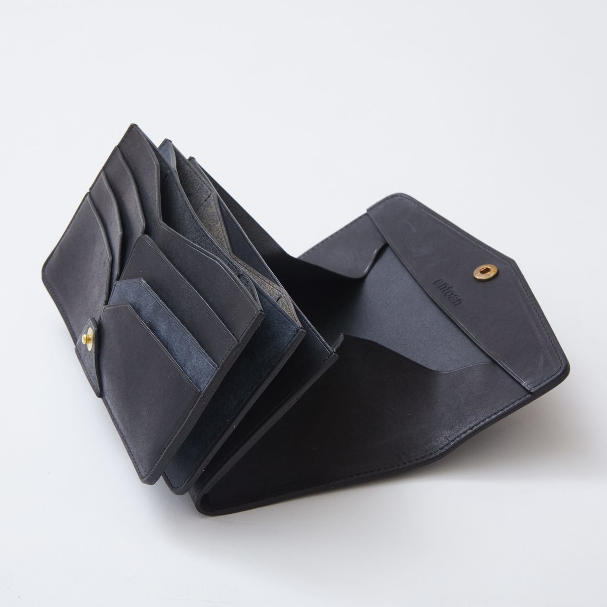 combination long wallet（ブラック×ネイビー） | entoan web