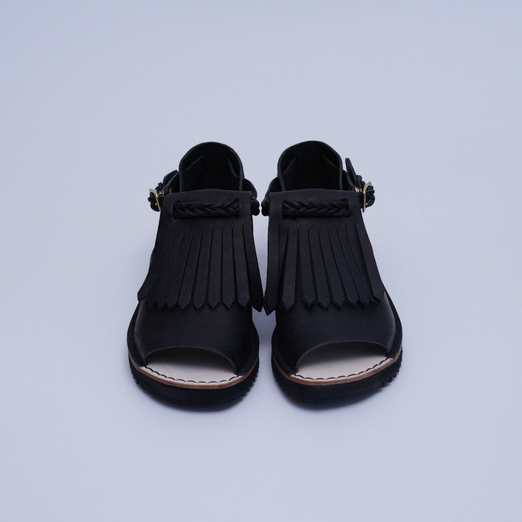 フリンジサンダル（ブラック） | entoan web store