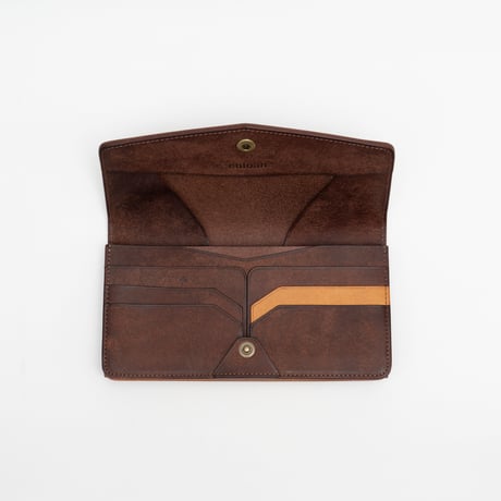 combination long wallet（ダークブラウン×ナチュラル）