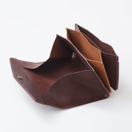 combination long wallet（ダークブラウン×ナチュラル）