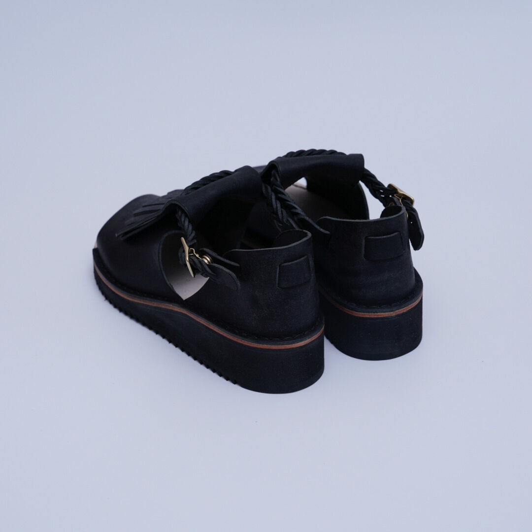 フリンジサンダル（ブラック） | entoan web store