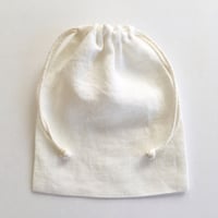 プレーン巾着 ホワイトL