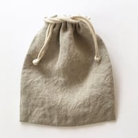 プレーン巾着 ナチュラルL