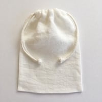 プレーン巾着 ホワイトM