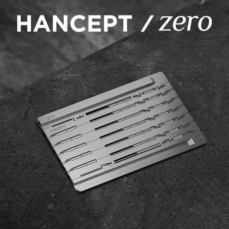 折りたたむカード型ボールペン HANCEPT zero - ハンセプト ゼロ（DELUXE PACKAGE）シルバー