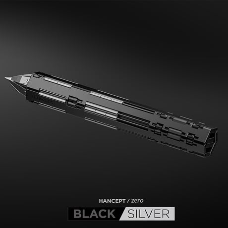折りたたむカード型ボールペン HANCEPT zero - ハンセプト ゼロ（SLIM PACKAGE）Black&Silver