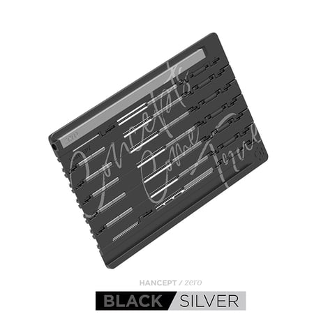 折りたたむカード型ボールペン HANCEPT zero - ハンセプト ゼロ（SLIM PACKAGE）Black&Silver