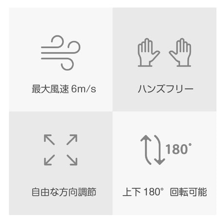 首掛け式携帯扇風機 ALL7  ホワイト