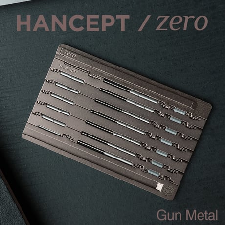 折りたたむカード型ボールペン HANCEPT zero - ハンセプト ゼロ（DELUXE PACKAGE）ガンメタル
