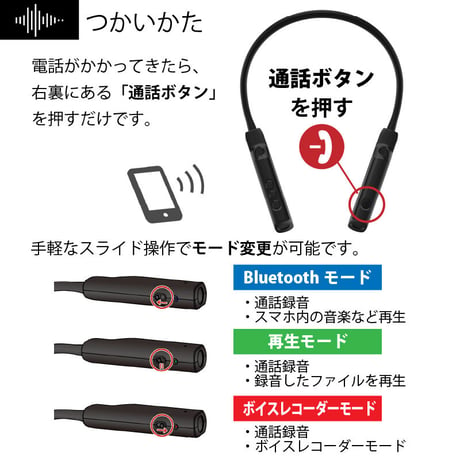 【旧製品下取りで新製品へ交換】通話録音ヘッドセットNeck Rec（ネックレック）