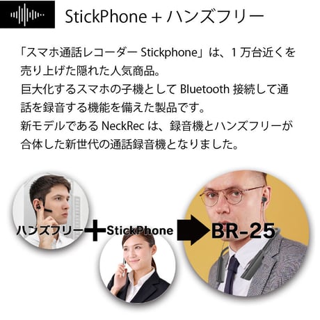 【旧製品下取りで新製品へ交換】通話録音ヘッドセットNeck Rec（ネックレック）