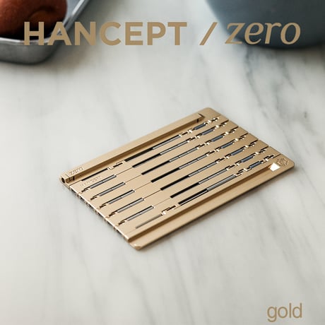 折りたたむカード型ボールペン HANCEPT zero - ハンセプト ゼロ（DELUXE PACKAGE）GOLD