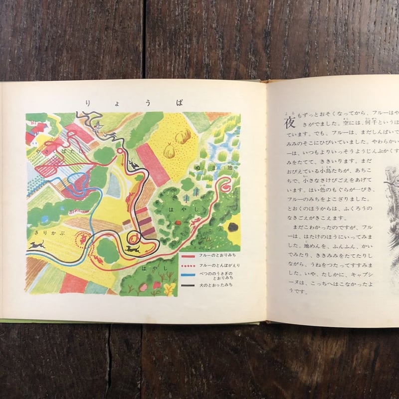 のうさぎのフルー（1964年初版）」リダ 文 ロジャンコフスキー 絵 石井