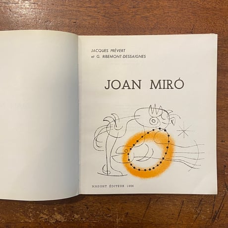 「JOAN MIRO」Jacques Prevert（ジャック・プレヴェール）　リトグラフ10作品入り