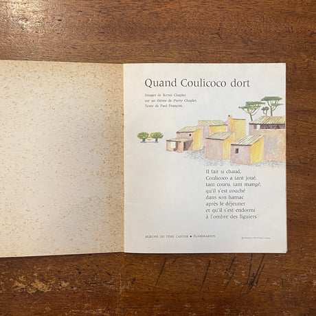 「Quand Coulicoco dort（ペール・カストール）」P. Francois　Kersti Chaplet
