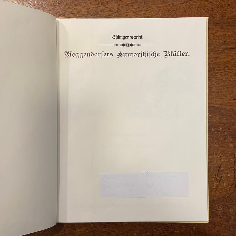 Meggendorfer's humoristische Blatter」Lothar Me