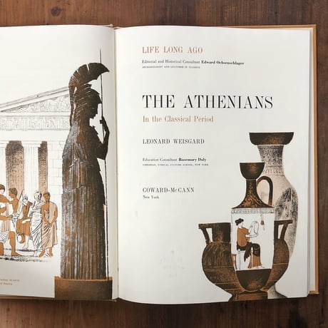 「LIFE LONG AGO THE ATHENIANS（1963年）」Leonard Weisgard（レナード・ワイスガード）