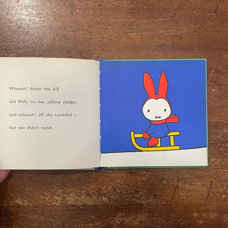 Miffy in the snow（1965年イギリス版初版／リトグラフ）」Dick Bru