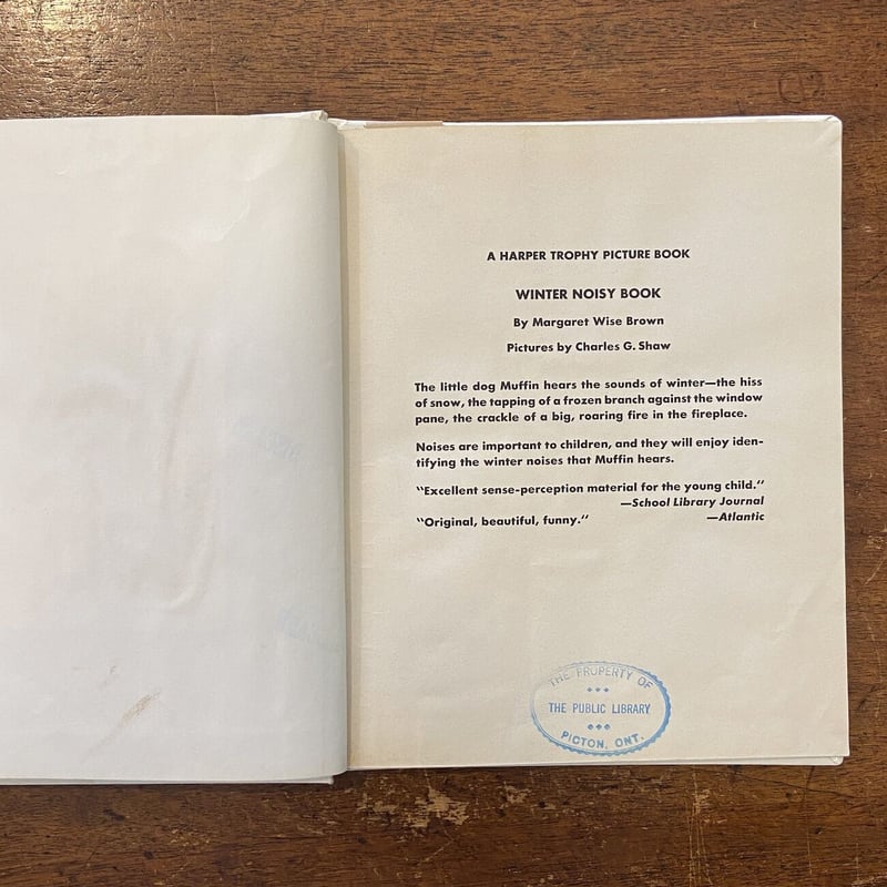 WINTER NOISY BOOK」Margaret Wise Brown Leonard