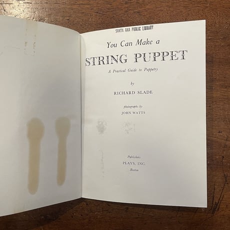 「You Can Make a STRING PUPPET」Richard Slade