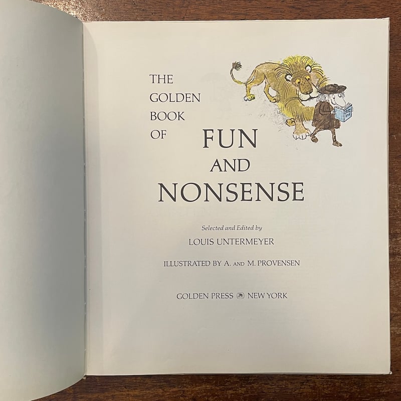 絵本・児童書 FUN AND NONSENSE 絵本・児童書 FUN AND NONSENSE THE GOLDEN BOOK OF FUN AND NONSENSE