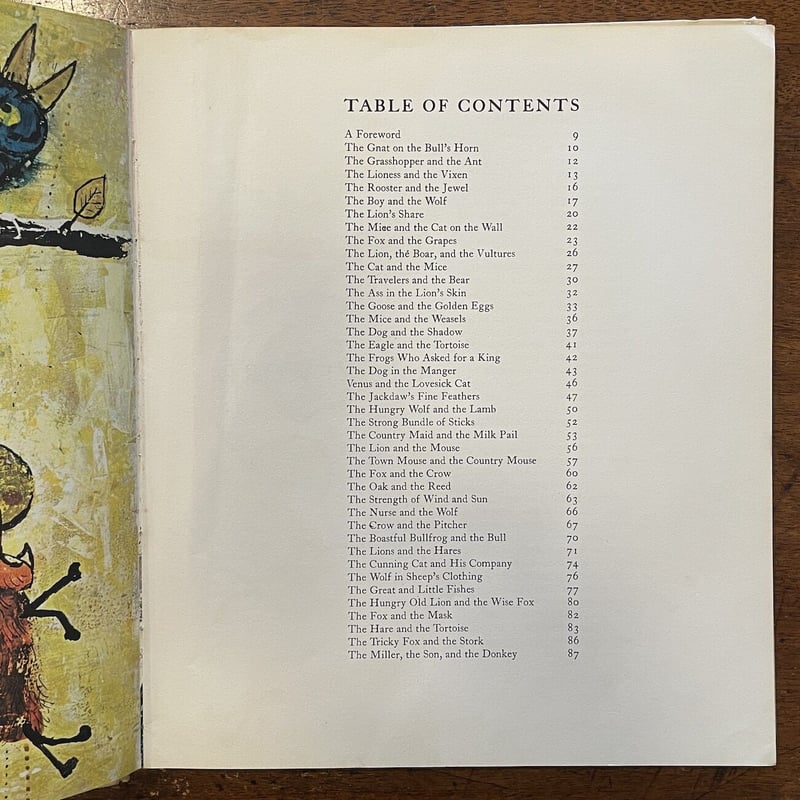 AEsop's FABLES（1965年）」Alice & Martin Provensen
