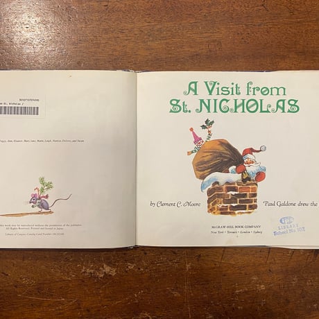 「A VISIT FROM SAINT NICHOLAS」Clement C. Moore　Paul Galdone（ポール・ガルドン）