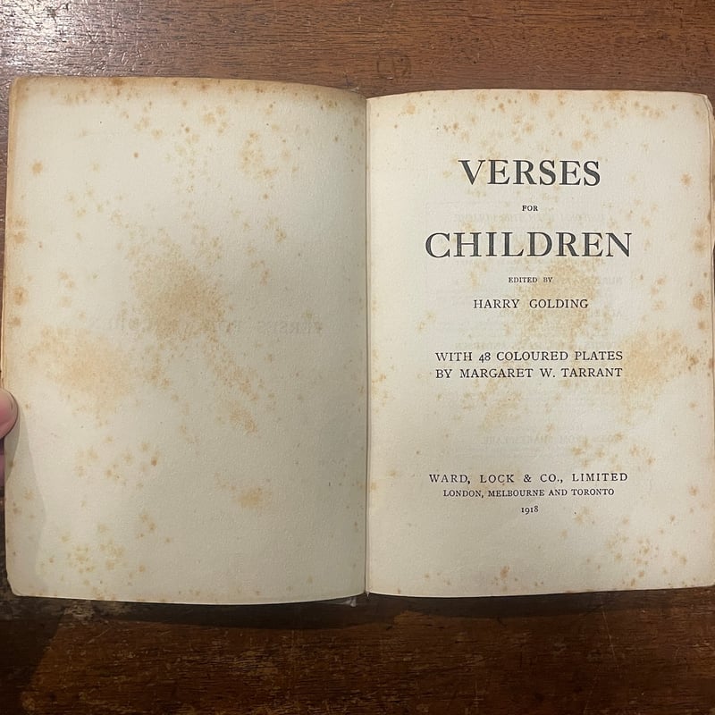 VERSES FOR CHILDREN（1918年）」Margaret Tarrant（マー