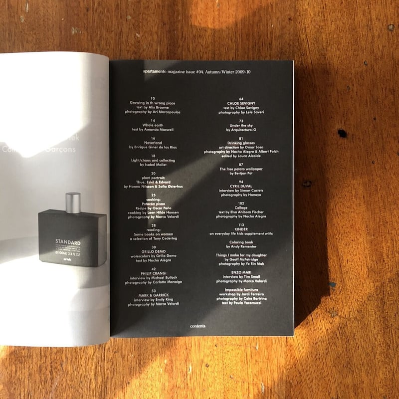 apartamento magazine issue 04（日本語訳冊子付き）」エンツォ