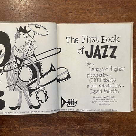 「The First Book of Jazz（1955年2刷）」Langston Hughes　David Martin　Cliff Roberts