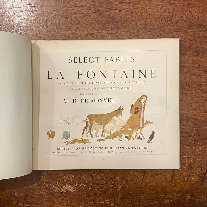 LA FONTAINE'S FABLES（1900年／リトグラフ）」M. B. De Mon