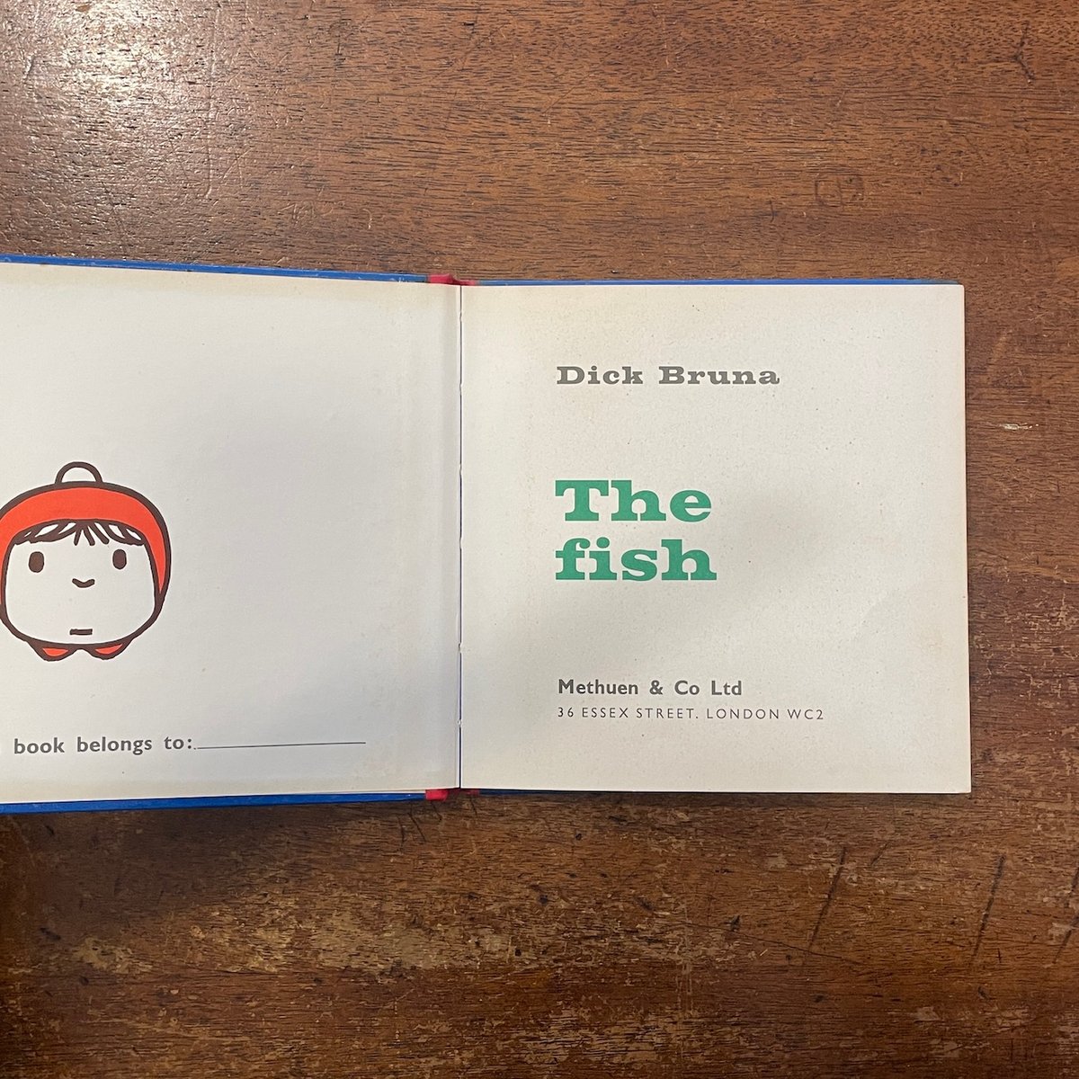 【 Dick Arentz：British Isles】1.000限定初版 The fish（1962年イギリス版初版／リトグラフ）」Dick Bruna（ディック