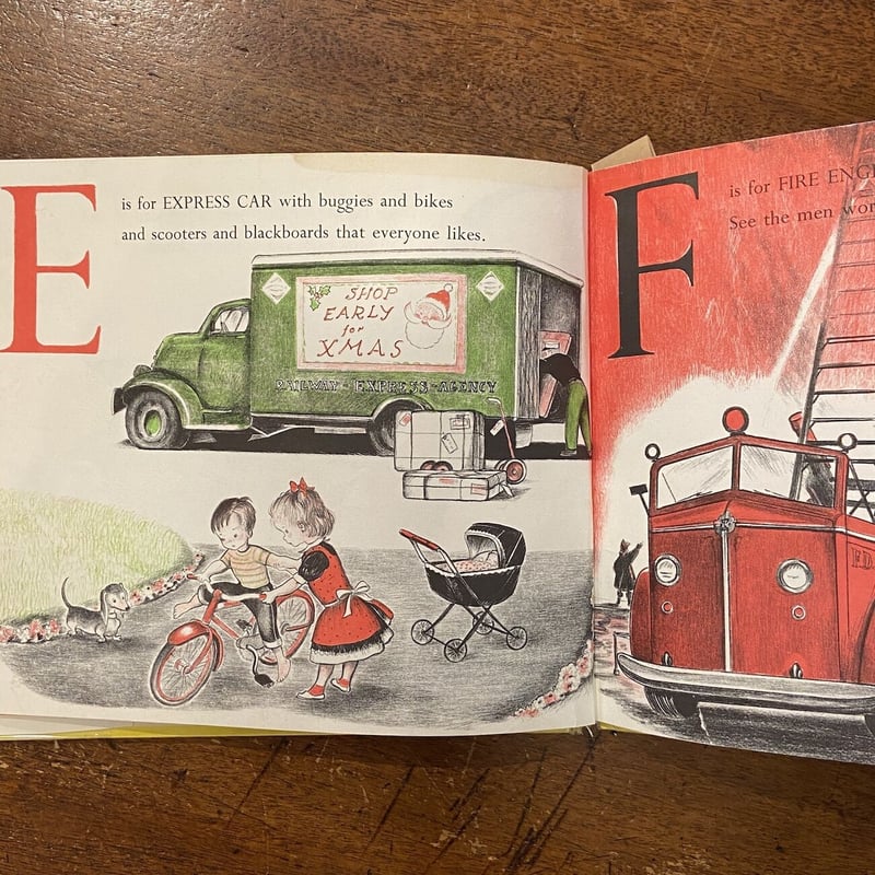 ABC OF CARS AND TRUCKS（1956年／リトグラフ）」Anne Alexa