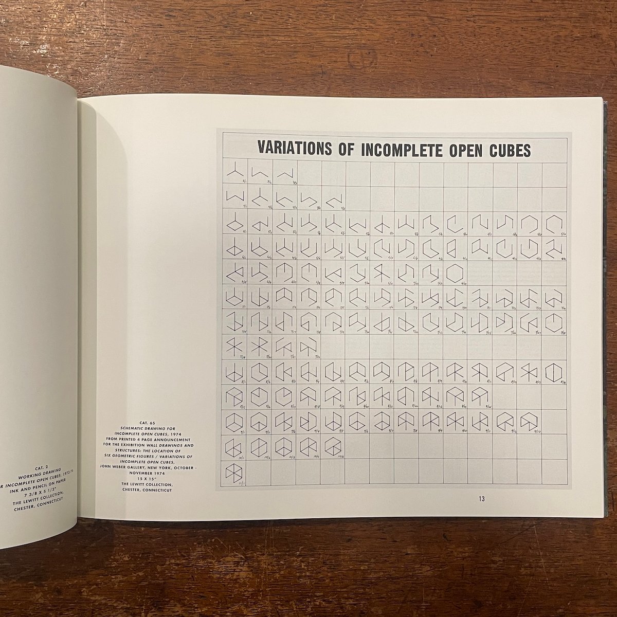 希少）ソル・ルウィット Incomplete Open Cubes の初版本。 Sol LeWitt - Incomplete Open Cubes - The Metropolitan Museum