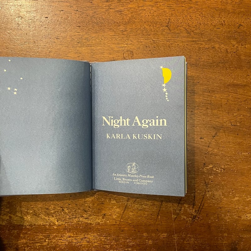 絵本・児童書 Night Again Night Again（1981年初版）」Karla Kuskin（カーラ・カスキン） |
